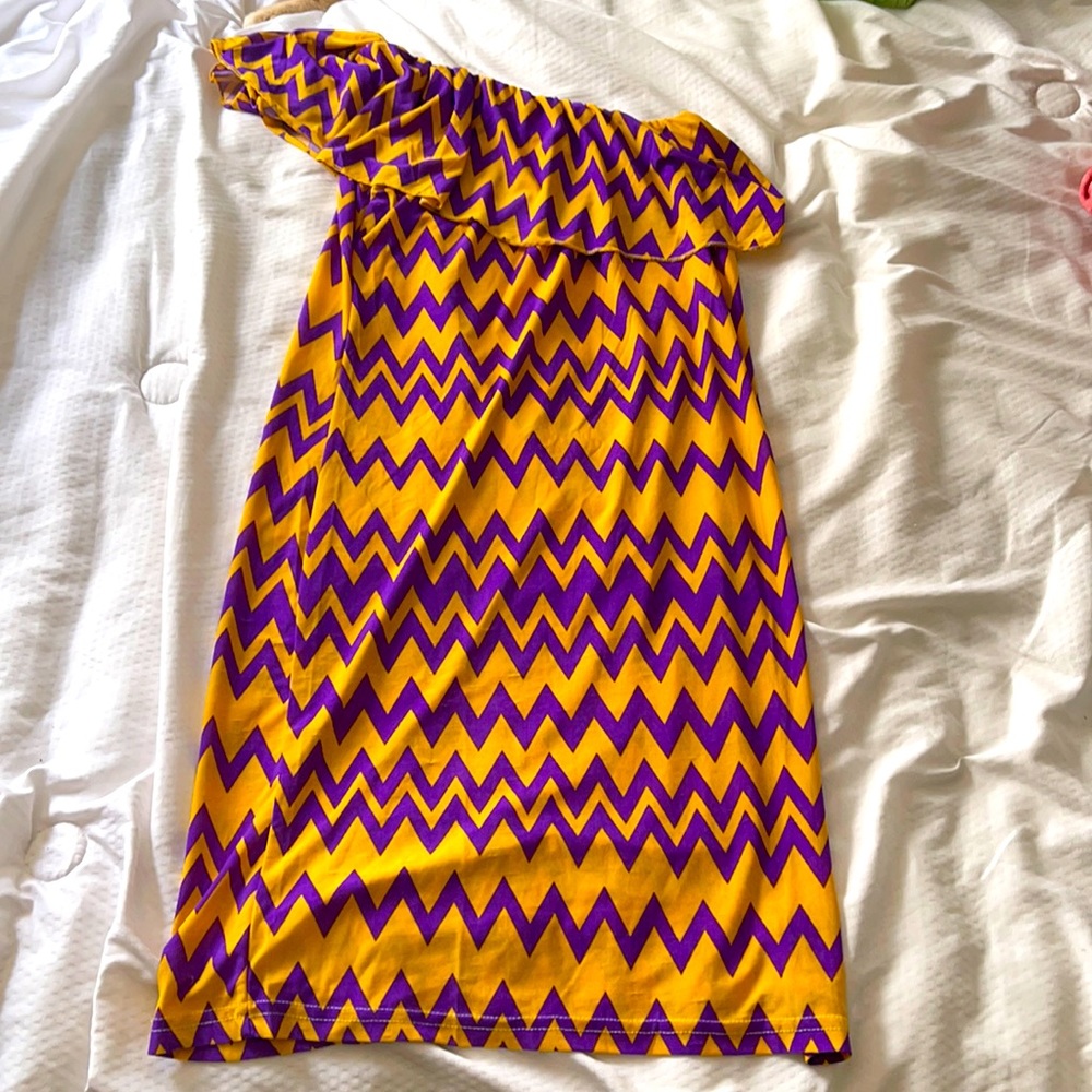 Purple and Gold LSU Gameday Dress